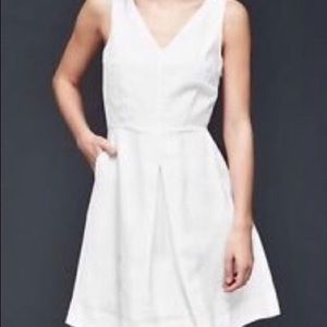 White linen dress